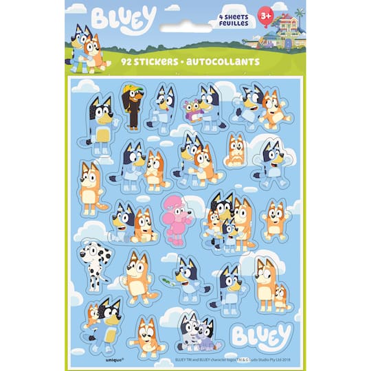 Bluey Sticker Sheets, 4ct.
